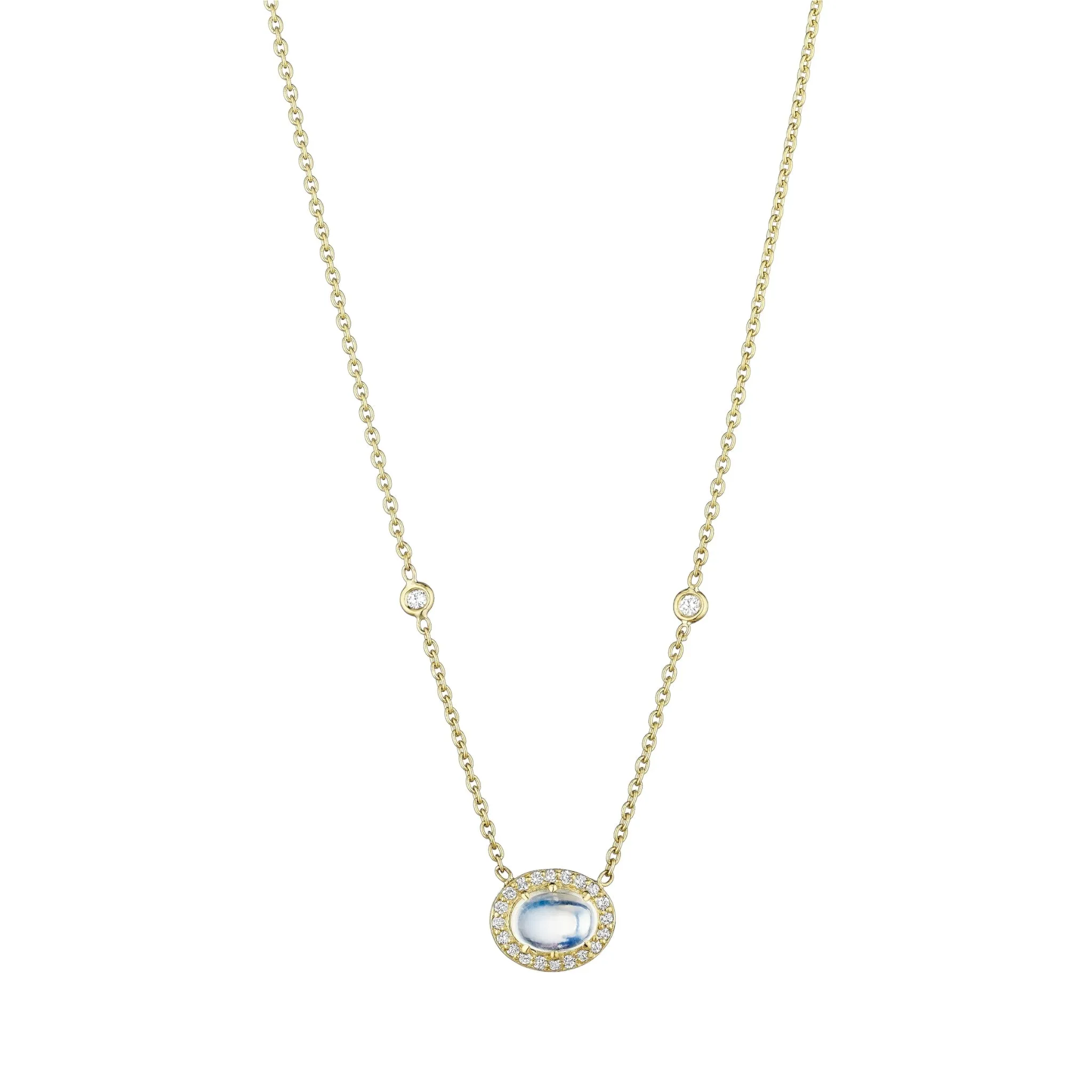 Oval Moonstone Necklace by Penny Preville