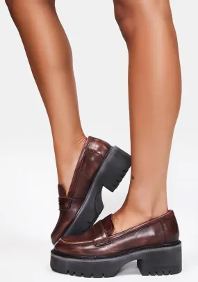 Oxblood Decker Penny Loafers