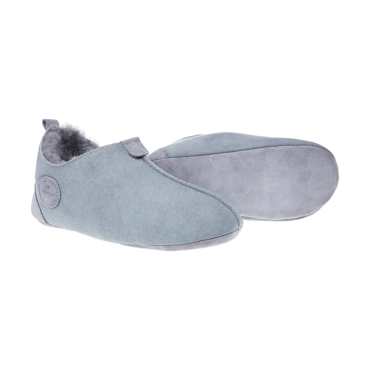 OXFORD GREY women's sheepskin slippers