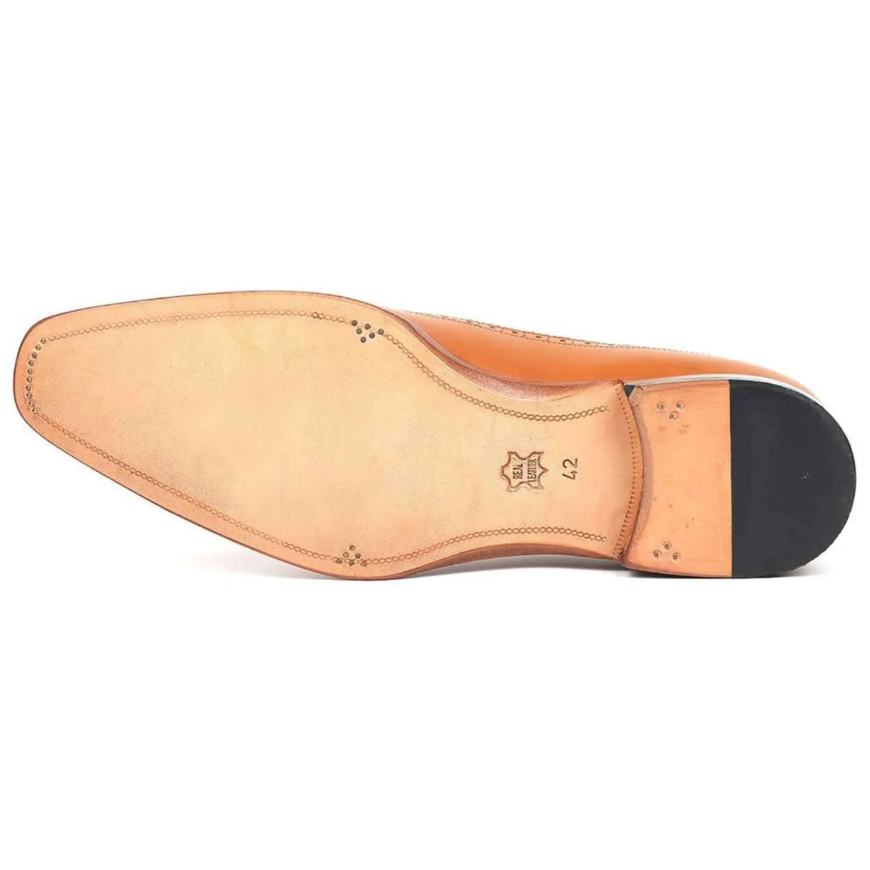 Paul Parkman Men's Cognac and Cream Calf-Skin Wingtip Derby Oxfords 924CC55 (PM6122)