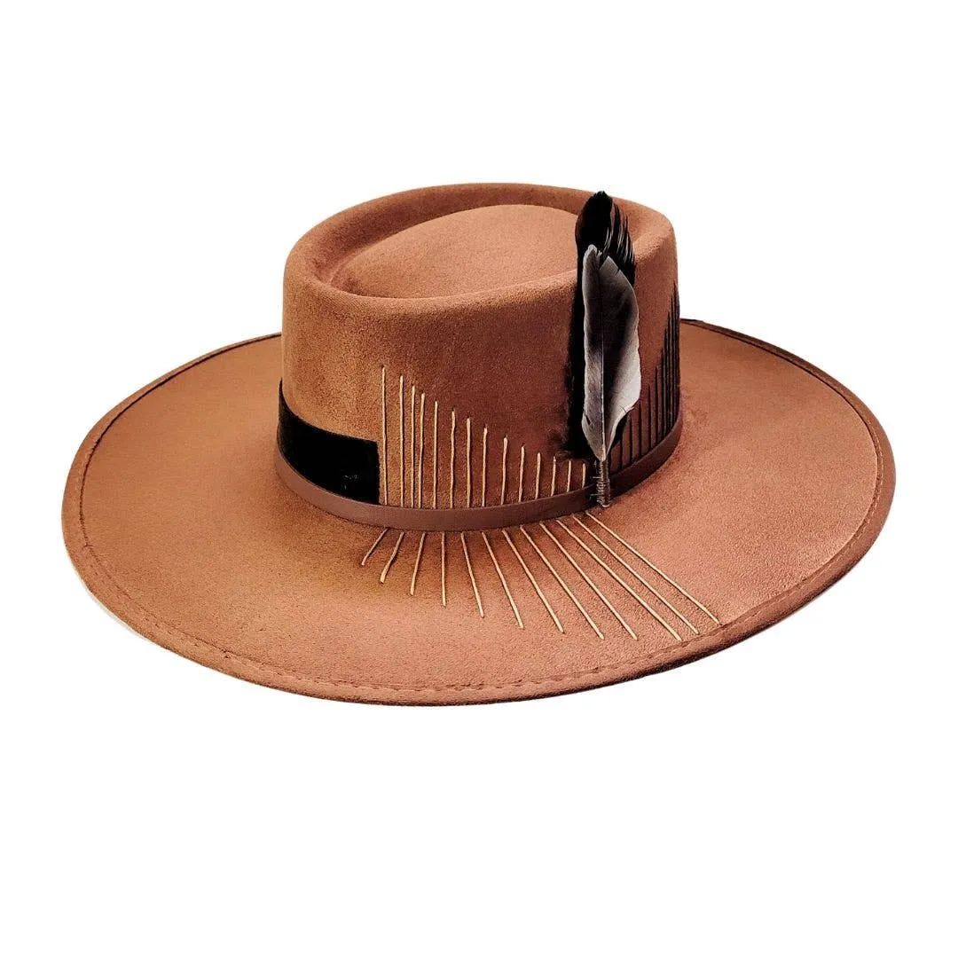 PETRA SAVAGE - ANAT Women's Gambler Crown Tobacco Hat