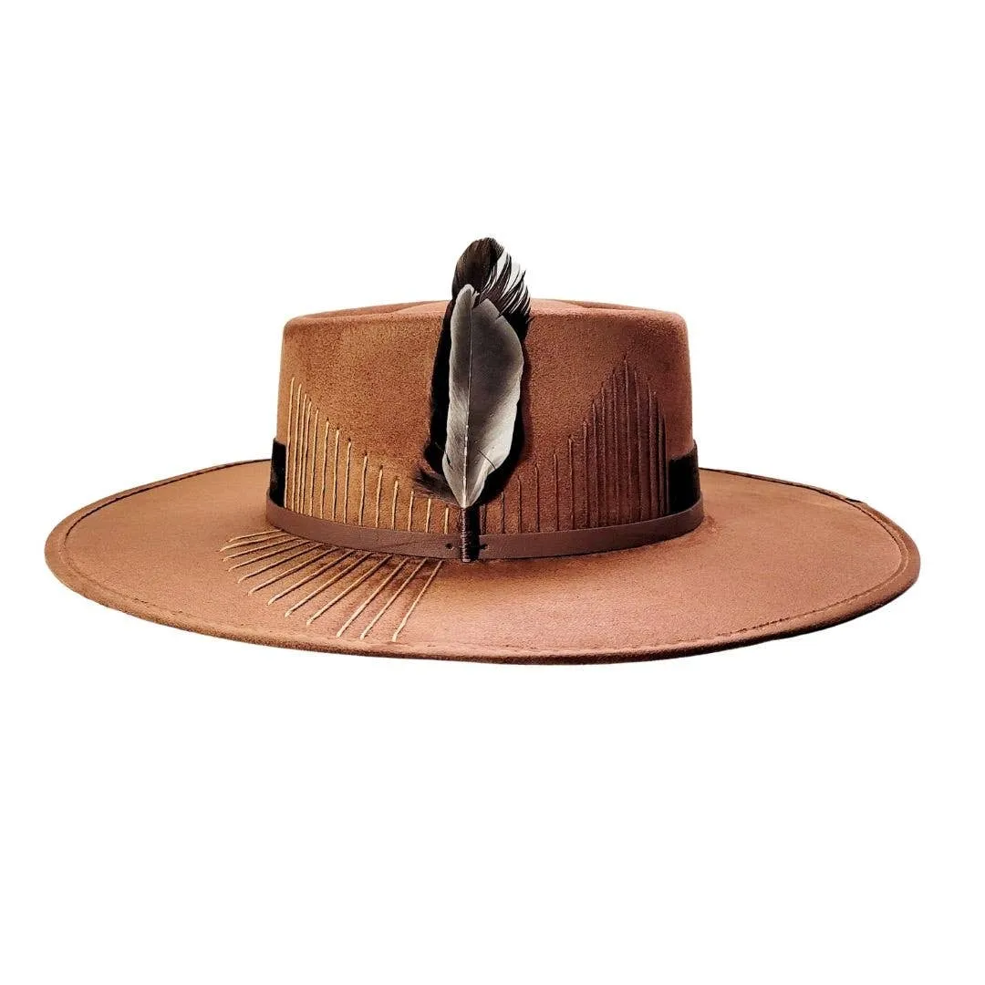 PETRA SAVAGE - ANAT Women's Gambler Crown Tobacco Hat