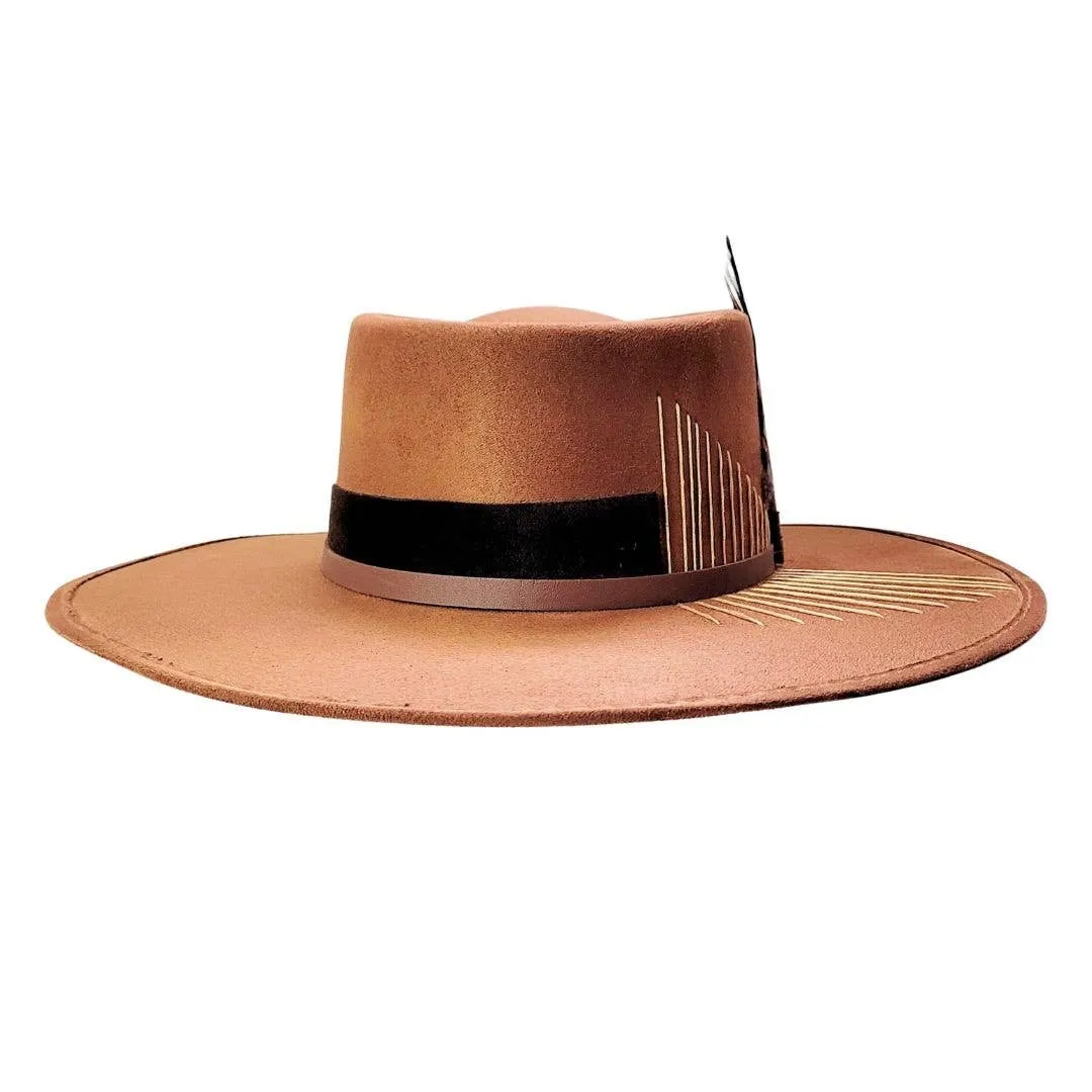 PETRA SAVAGE - ANAT Women's Gambler Crown Tobacco Hat