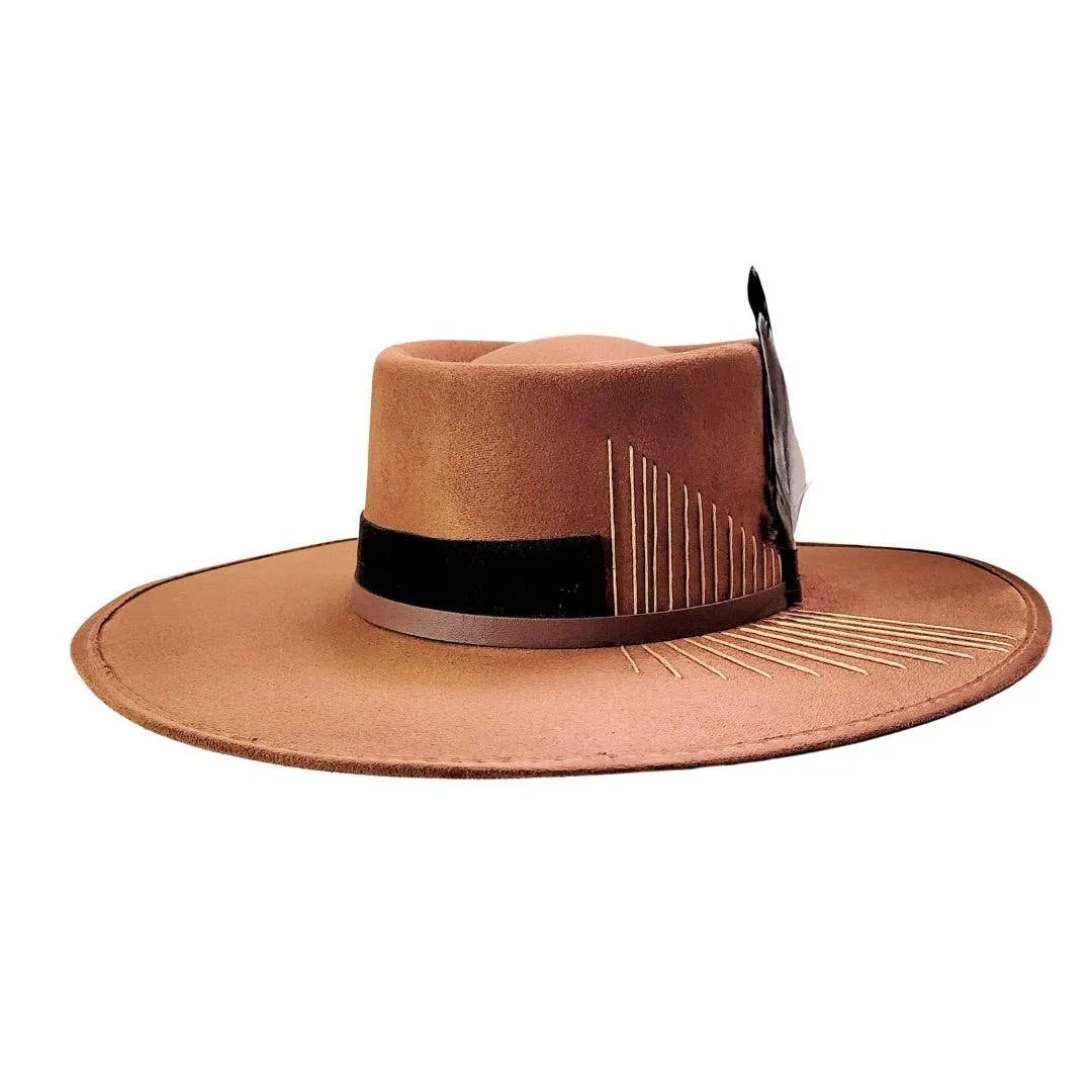 PETRA SAVAGE - ANAT Women's Gambler Crown Tobacco Hat