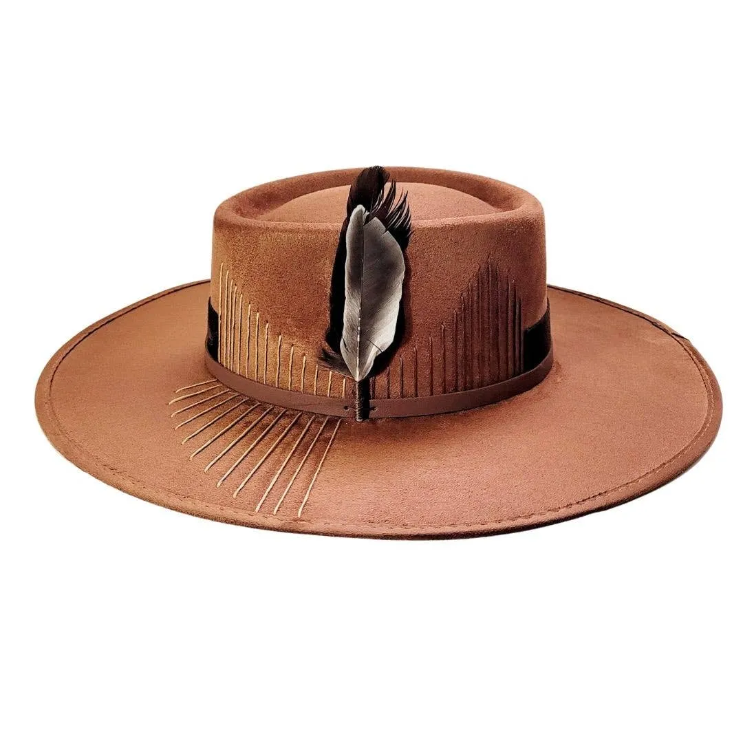 PETRA SAVAGE - ANAT Women's Gambler Crown Tobacco Hat