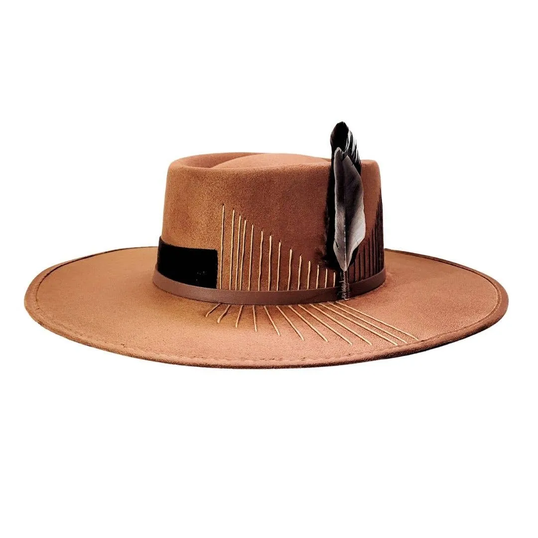 PETRA SAVAGE - ANAT Women's Gambler Crown Tobacco Hat