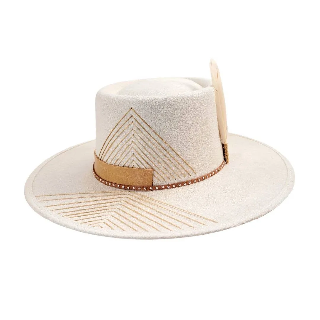 PETRA SAVAGE - LUX Women's Telescope Crown Beige Hat