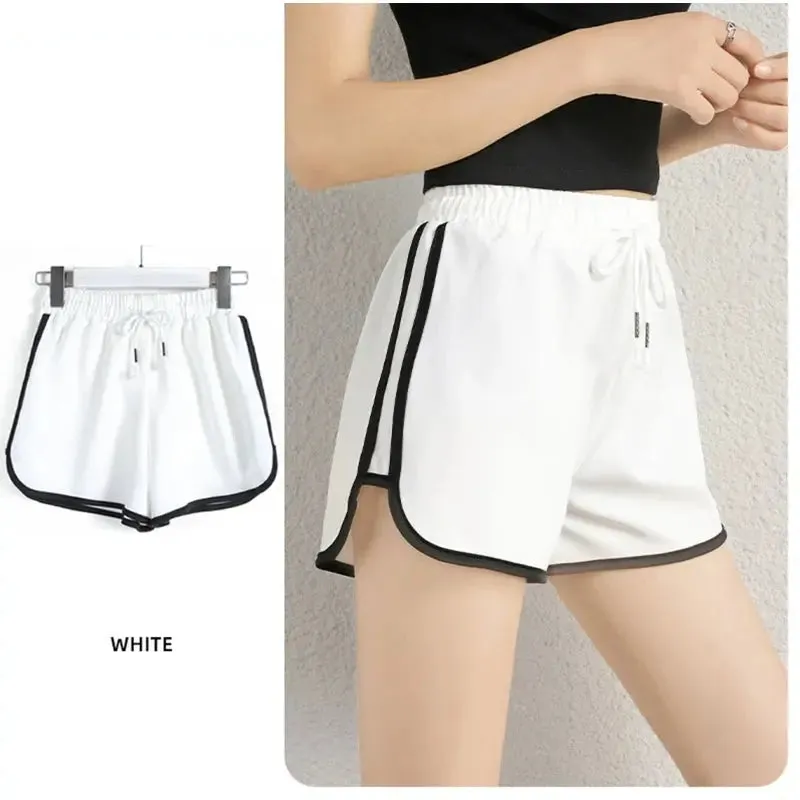 Plus Size Athletic Shorts Drawstring Yoga Dance Dolphin Short Pants