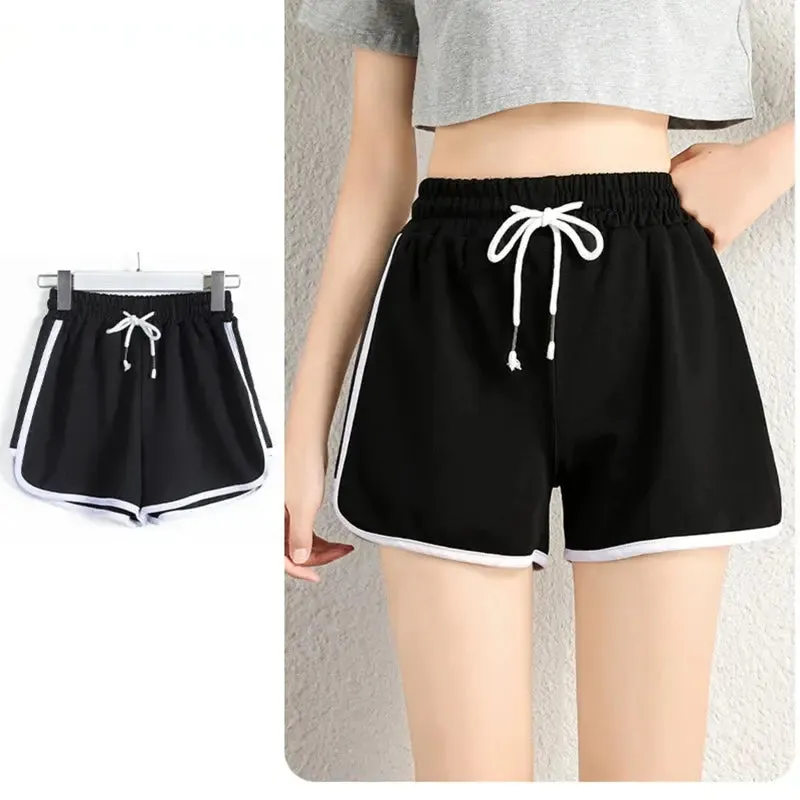 Plus Size Athletic Shorts Drawstring Yoga Dance Dolphin Short Pants