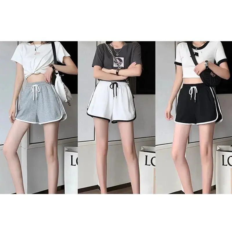 Plus Size Athletic Shorts Drawstring Yoga Dance Dolphin Short Pants