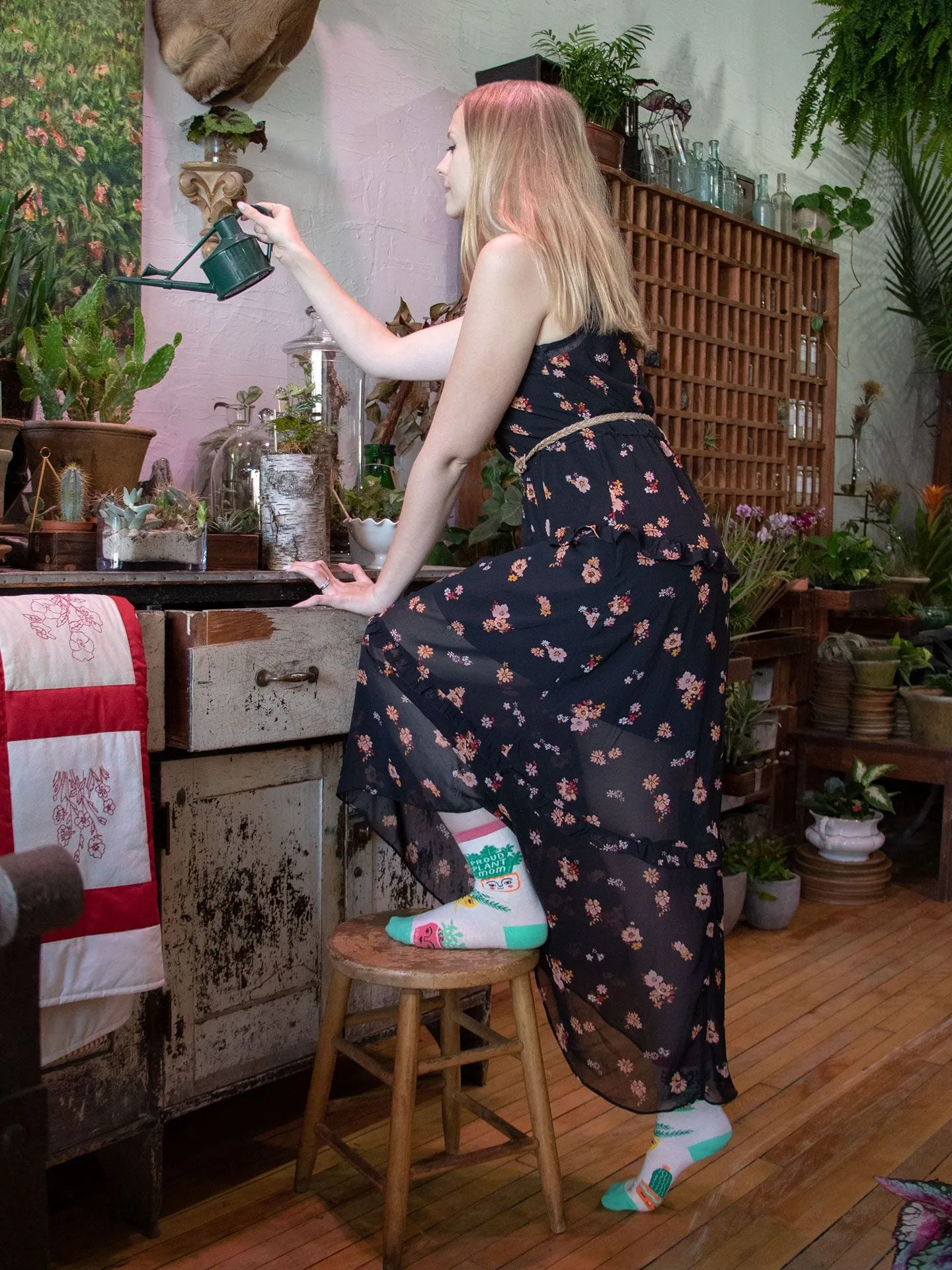 Proud Plant Mom W-Crew Socks