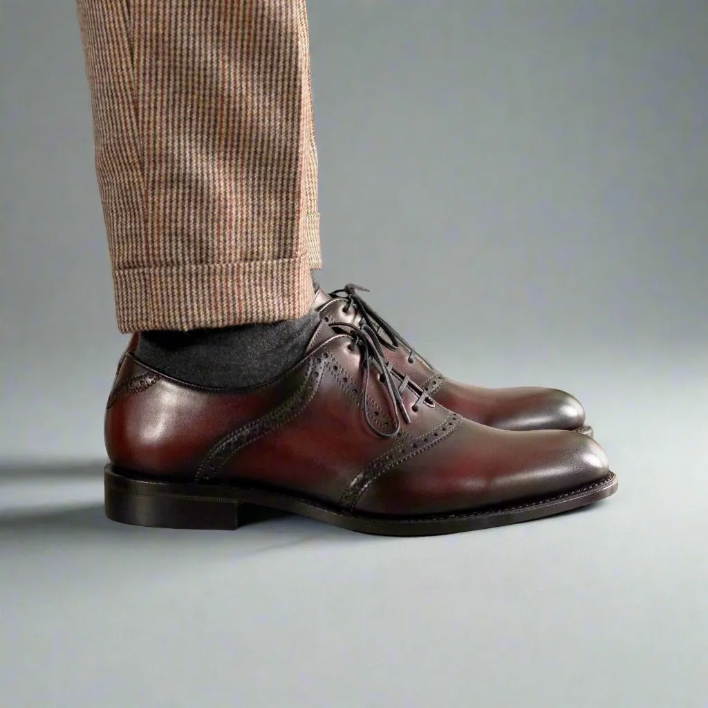 SADDLE SHOES BURGUNDY (TRADITIONAL-Z1)