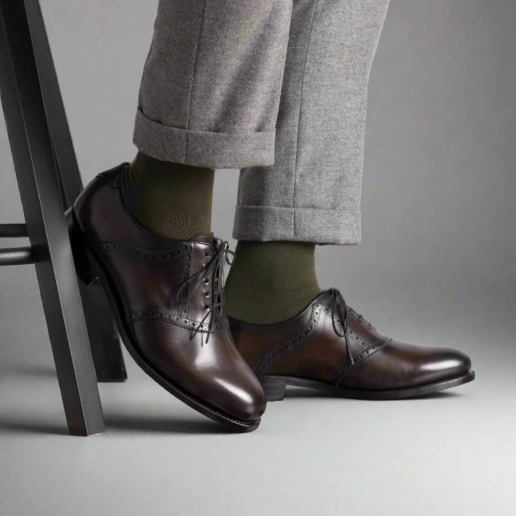 SADDLE SHOES DARK BROWN (TRADITIONAL-Z1)