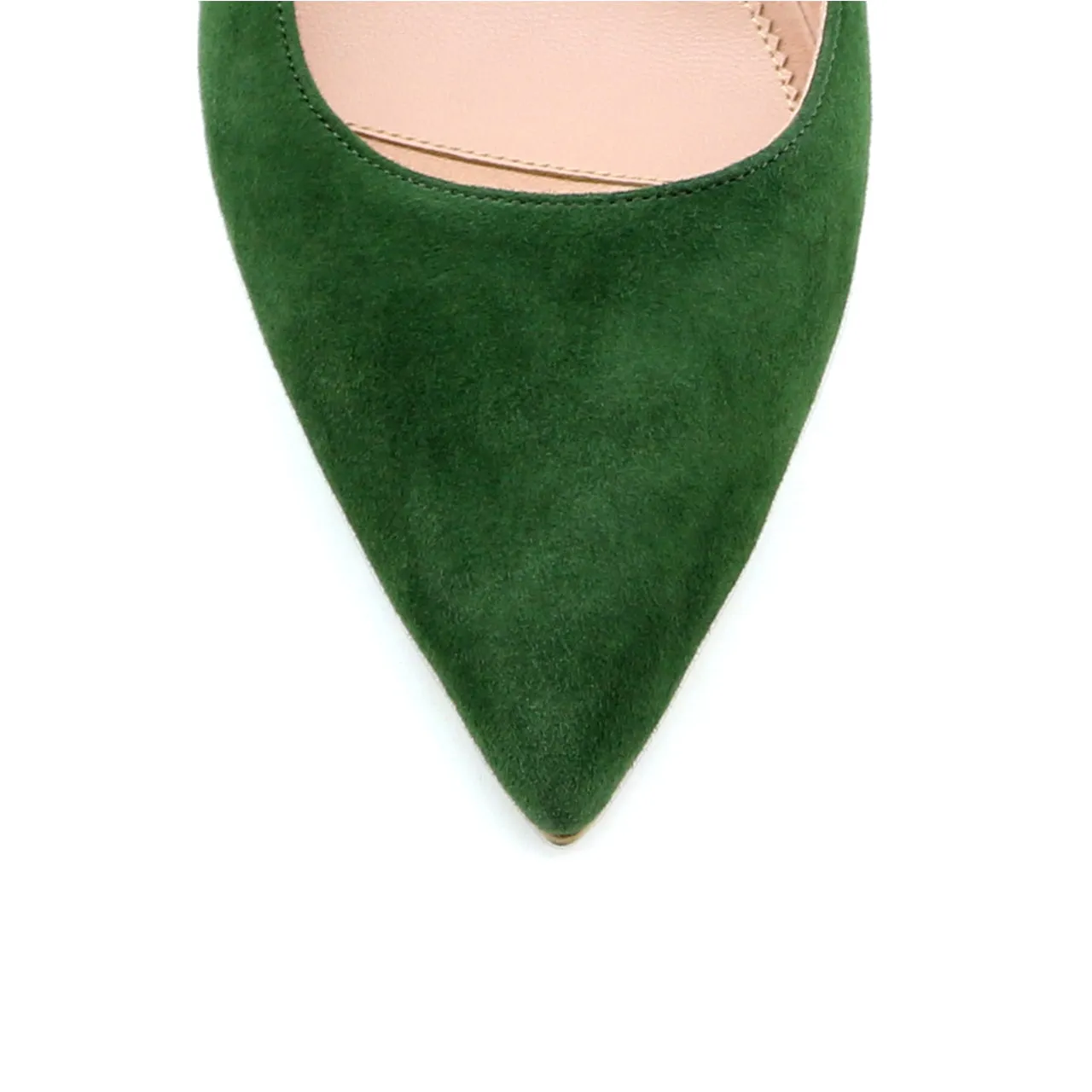 [SAMPLE] Emerald Suede Lower Block Heel Pump