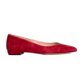 [SAMPLE] Gutsy Garnet Suede Flat
