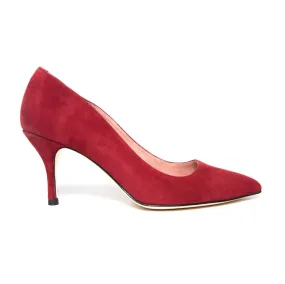 [SAMPLE] Gutsy Garnet Suede Pump