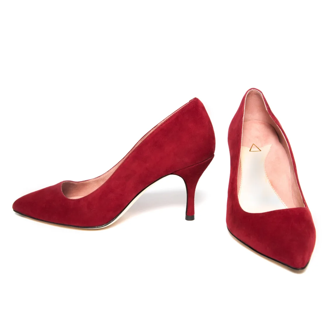 [SAMPLE] Gutsy Garnet Suede Pump
