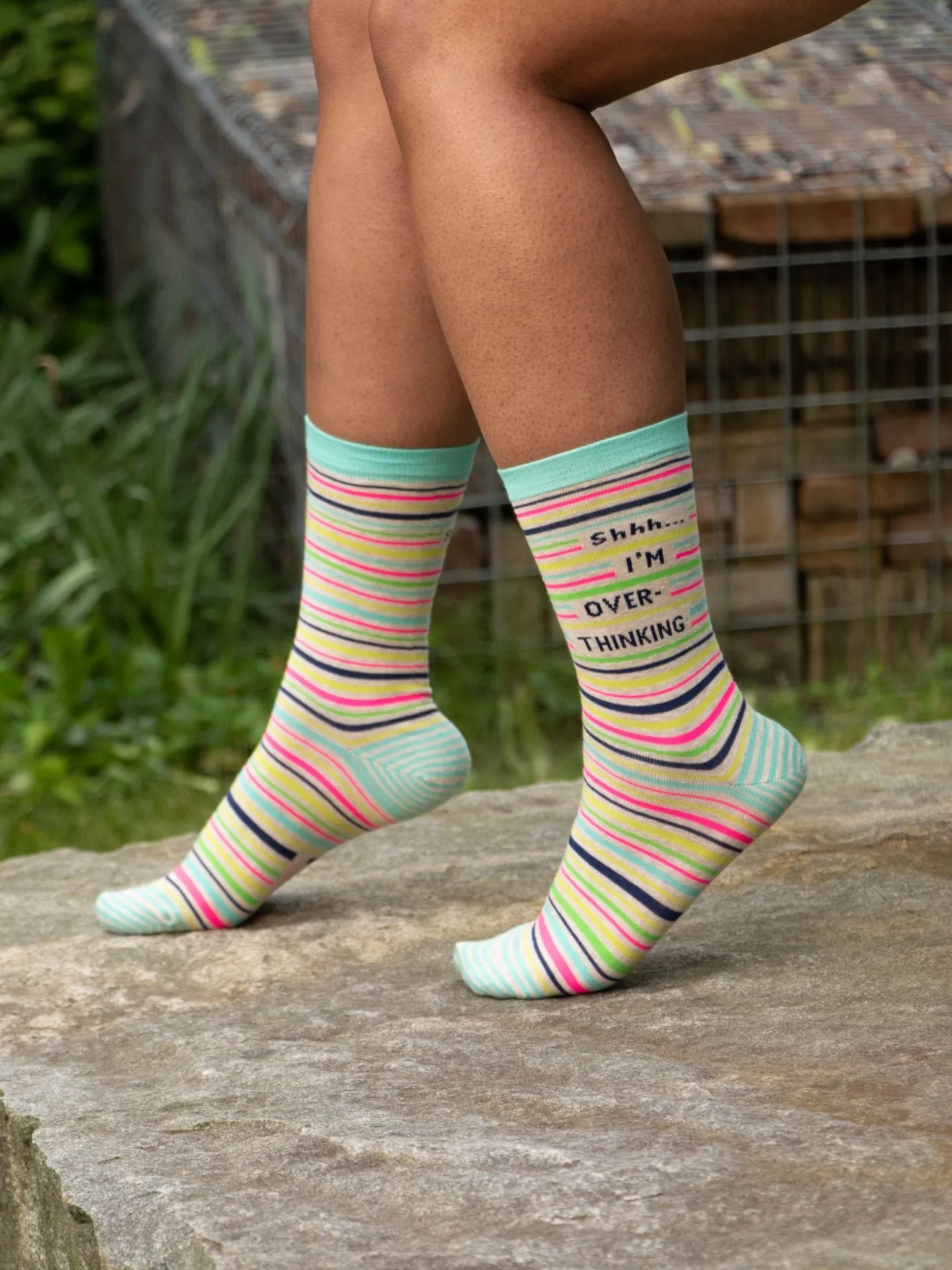 Shhh I'm Overthinking W-Crew Socks