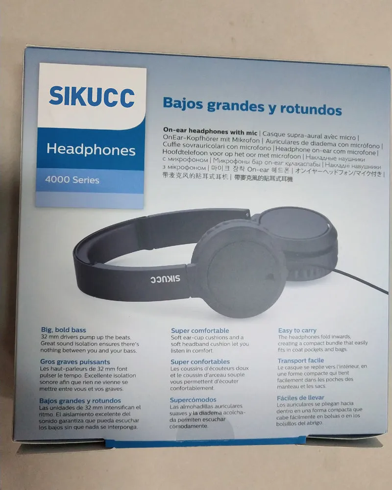 SIKUCC headphones wireless over ear bluetooth headphones, 20H playtime, hi-Res audio, deep bass, memory foam ear cups