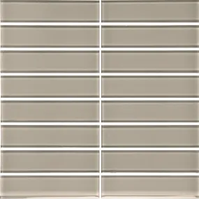 Smoke, 1.5" x 6" Stacked - Glass Tile