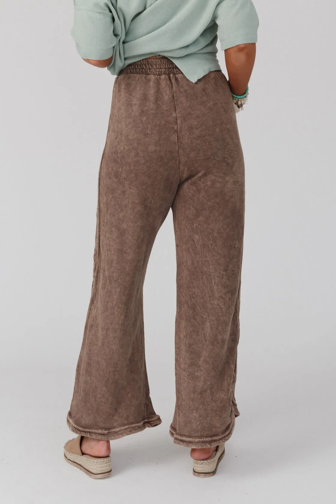 So Comfy Wide Leg Pant Full Length - Mocha