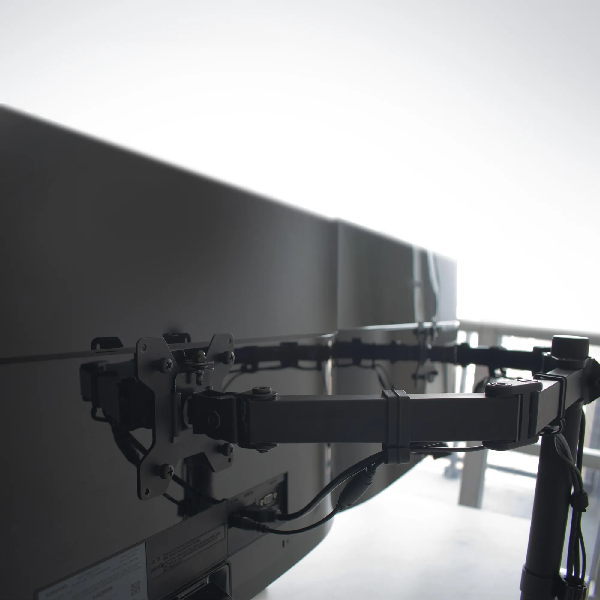 Standard Dual Monitor Mount,  Oversized for 2 LED-LCD Computer Monitors Up to 32"