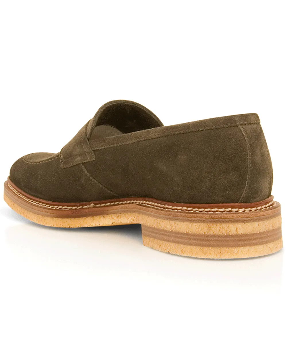 Suede Loafer in Miliary Green
