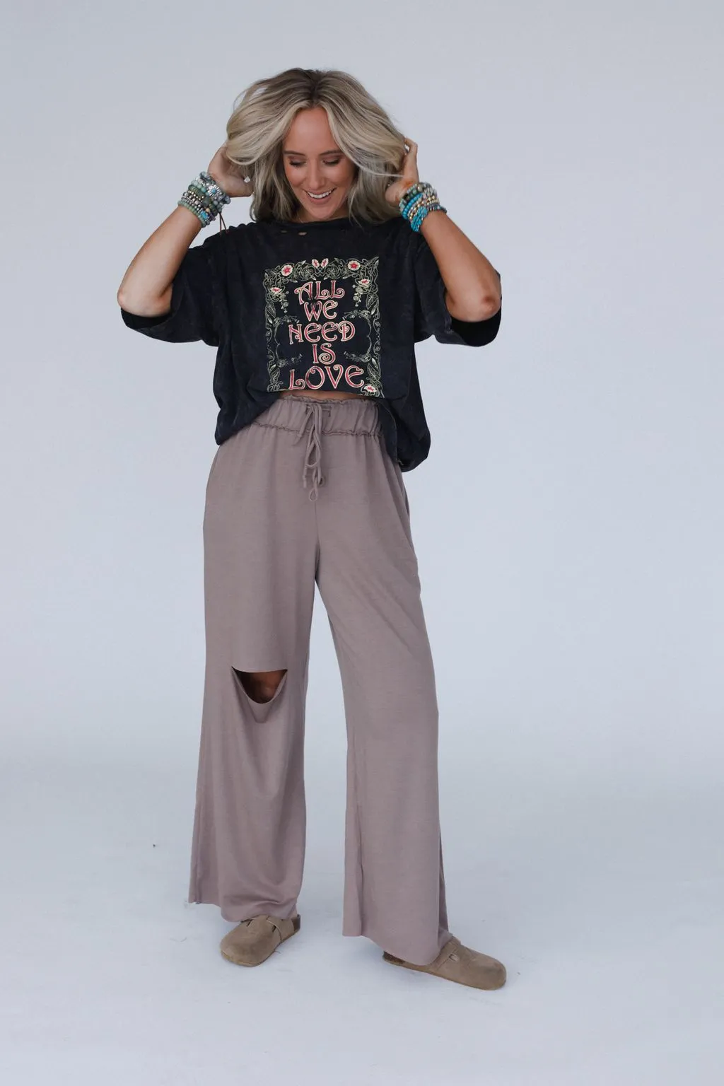 The Nest Cora Wide Leg Pants - Coco