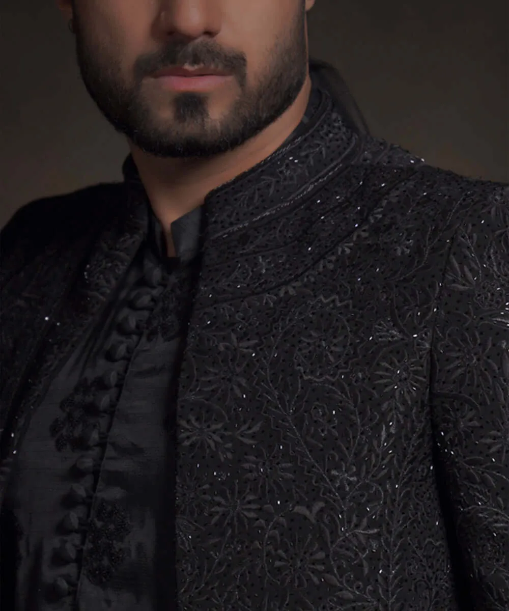 The Star | Jet Black Sherwani