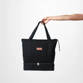 Travel Tote Bag With Shoe Compartment | Cotton | Hand-Crafted | Spacious
