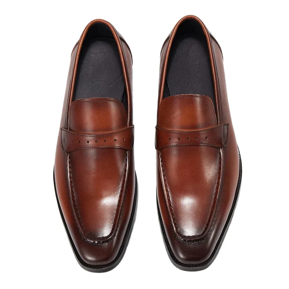 Trend4us Men's Classic Leather Penny Loafers