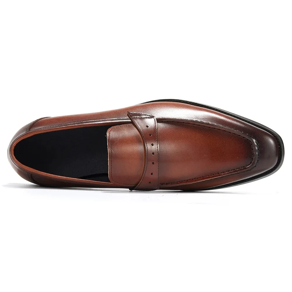 Trend4us Men's Classic Leather Penny Loafers