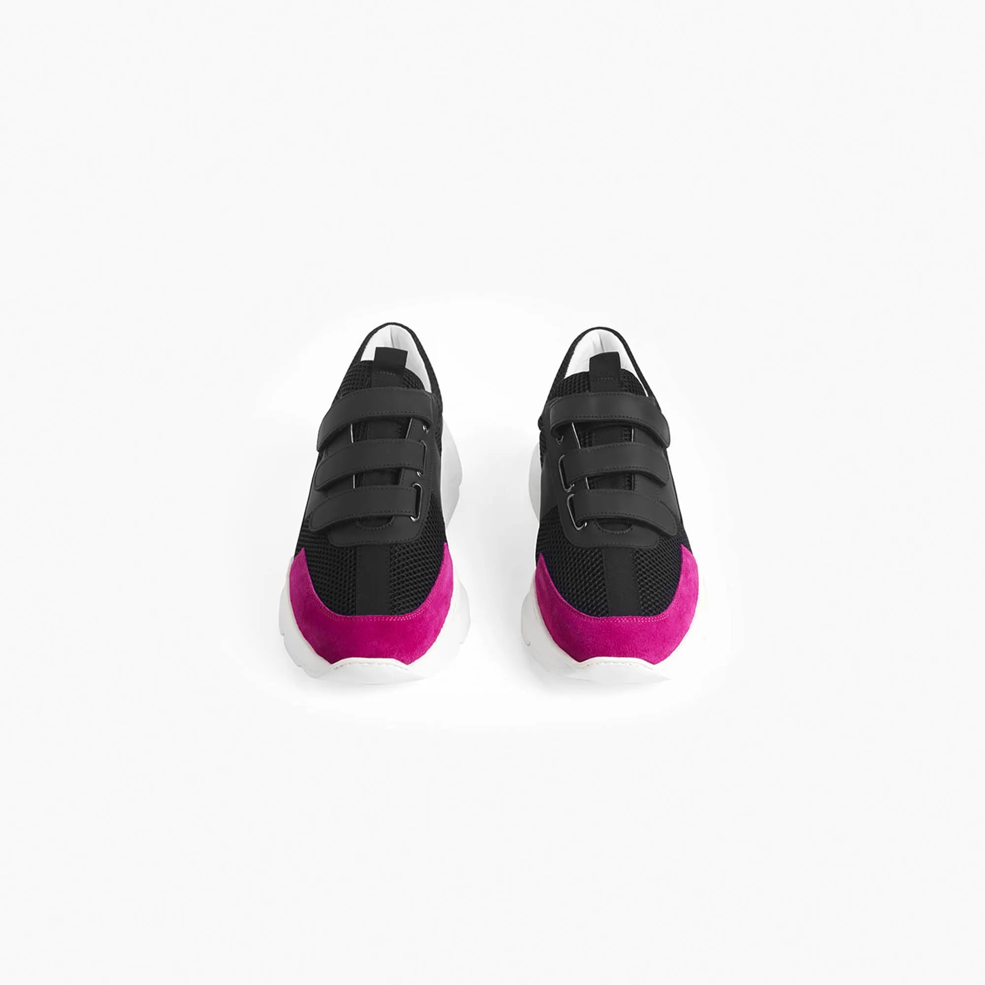 velcro panel runner / black   purple
