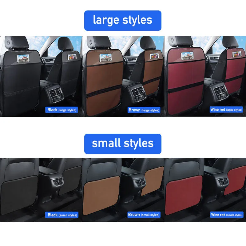 Waterproof Kick Mats Car Seat Back Protectors Back of Seat Organizers