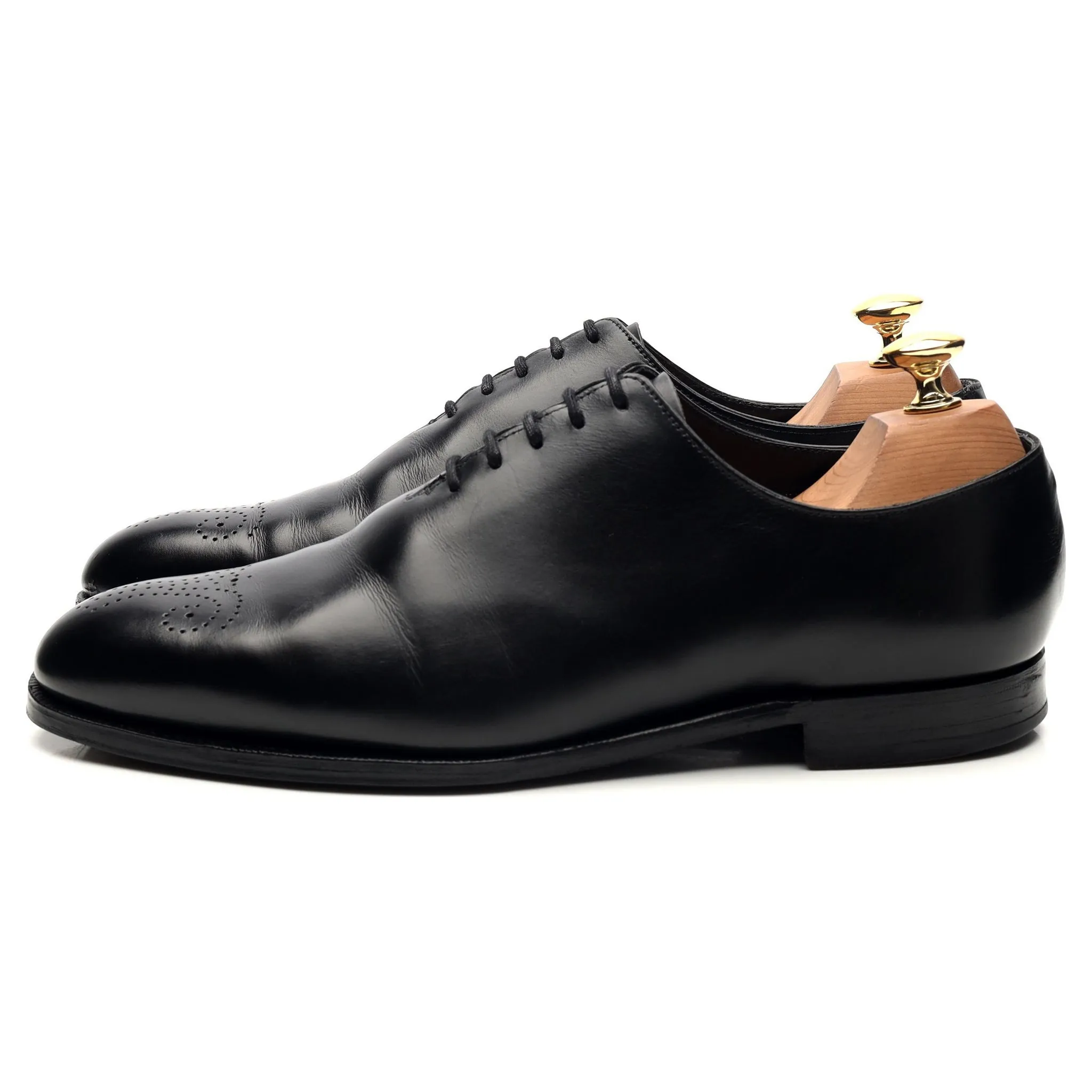 'Weymouth' Black Leather Wholecut Oxford UK 6.5 E