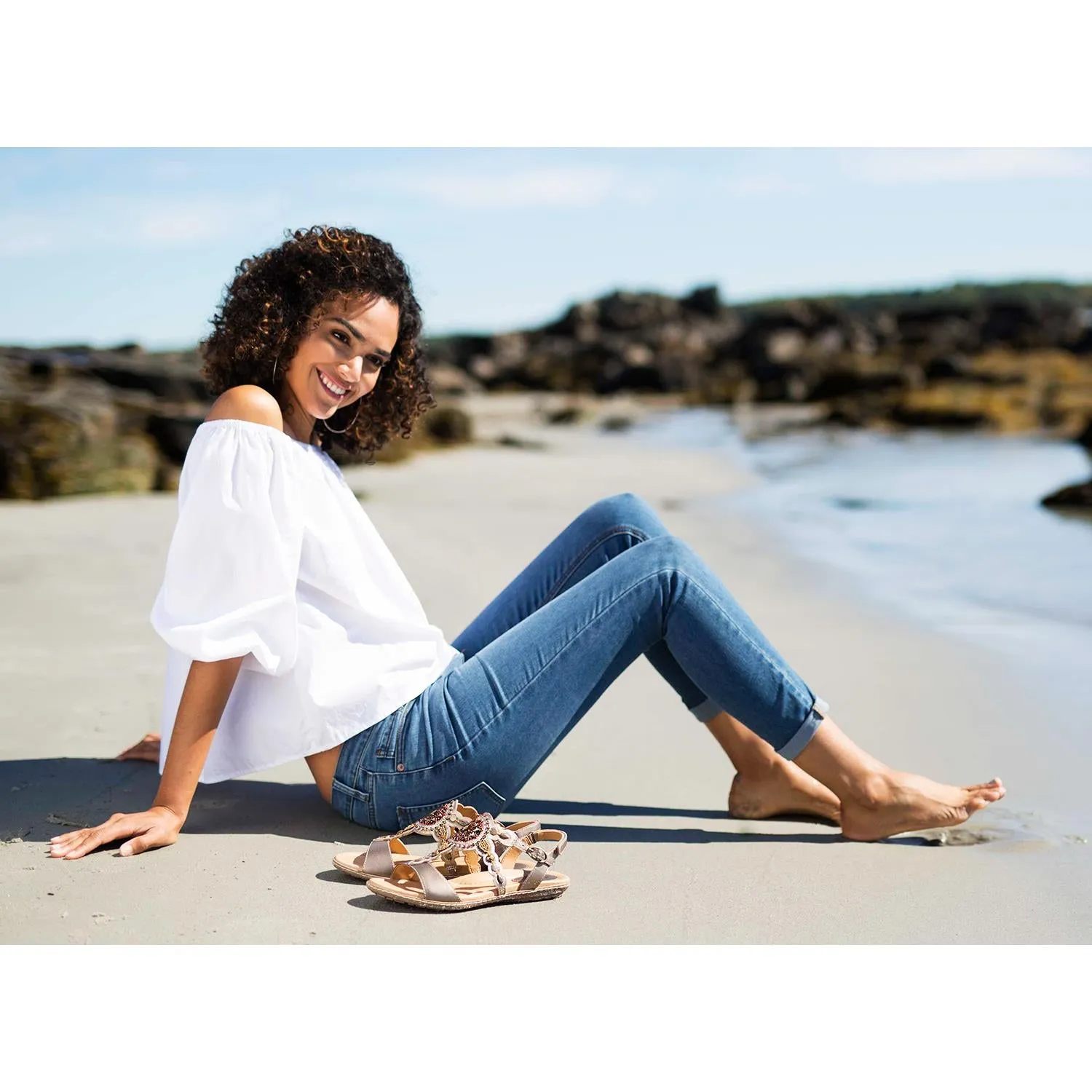Women's Earth Sunbeam White Leather