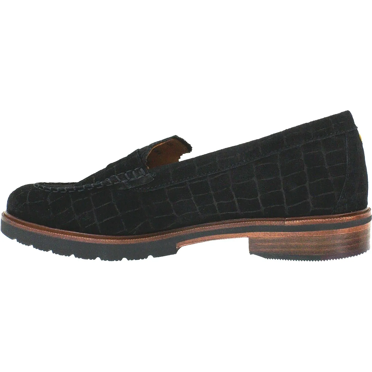 Women's Samuel Hubbard Tailored Traveler Black Croc Suede