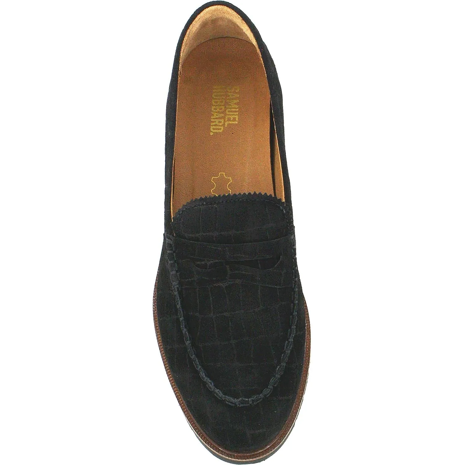 Women's Samuel Hubbard Tailored Traveler Black Croc Suede