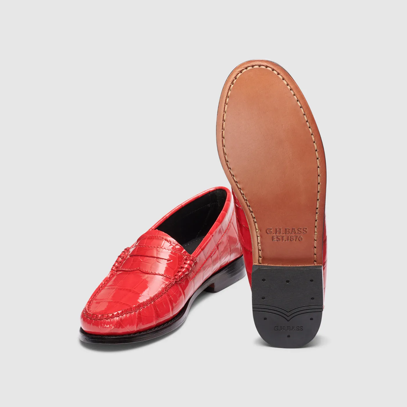WOMENS WHITNEY CROCO WEEJUNS LOAFER